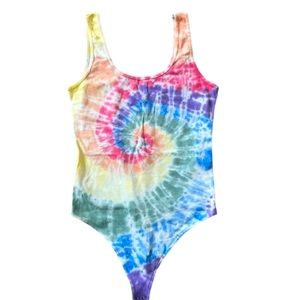 Abercrombie & Fitch rainbow tie dye - M - body suit